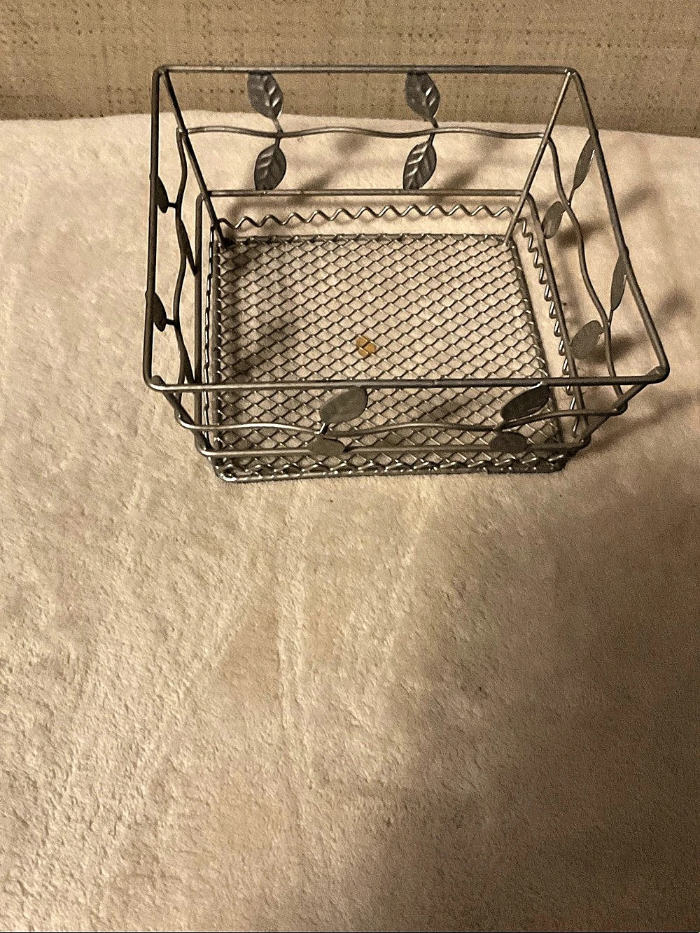 Decorative Wire Storage Basket in Silver